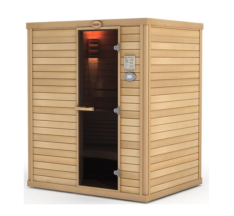 4-person wave bench SAWO sauna