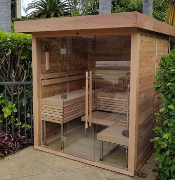 Large Sauna with Glass Front