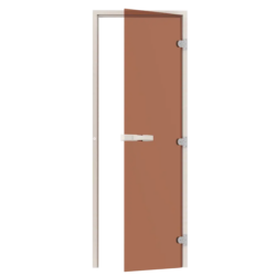 SAUNA DOOR ASPEN 3 SIDED FRAME BRONZE TINTED GLASS RIGHT OPENING SAWO