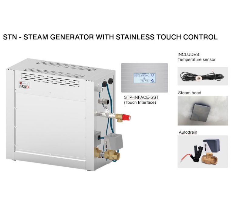 4.5kW STEAM ROOM GENERATOR 1/2 Phase SAWO Sauna People