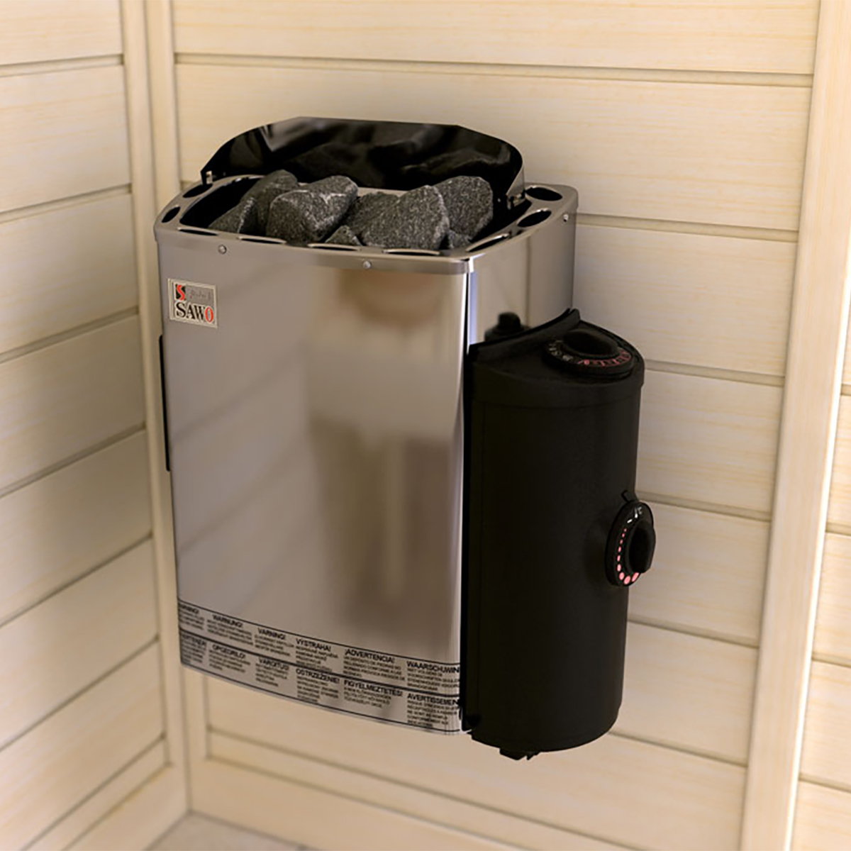 SAWO Sauna Heater with side controls