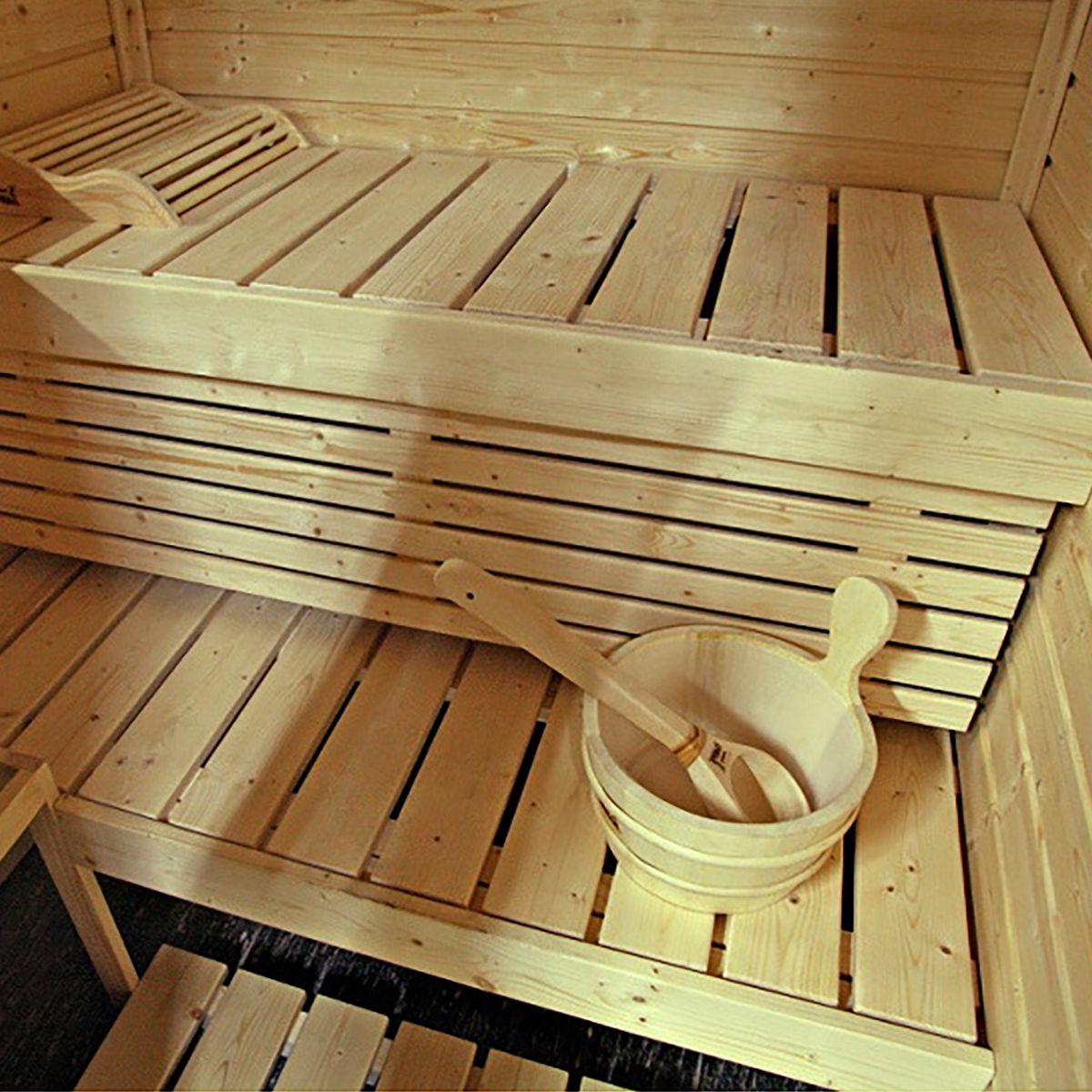 Interior of Sawo Sauna - 2-3 People straight benches